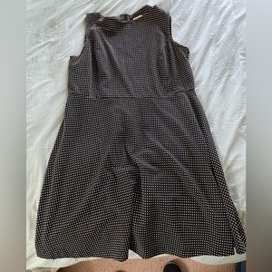Merona Black Tank Dress with White Embroidered Dots, Size XXL